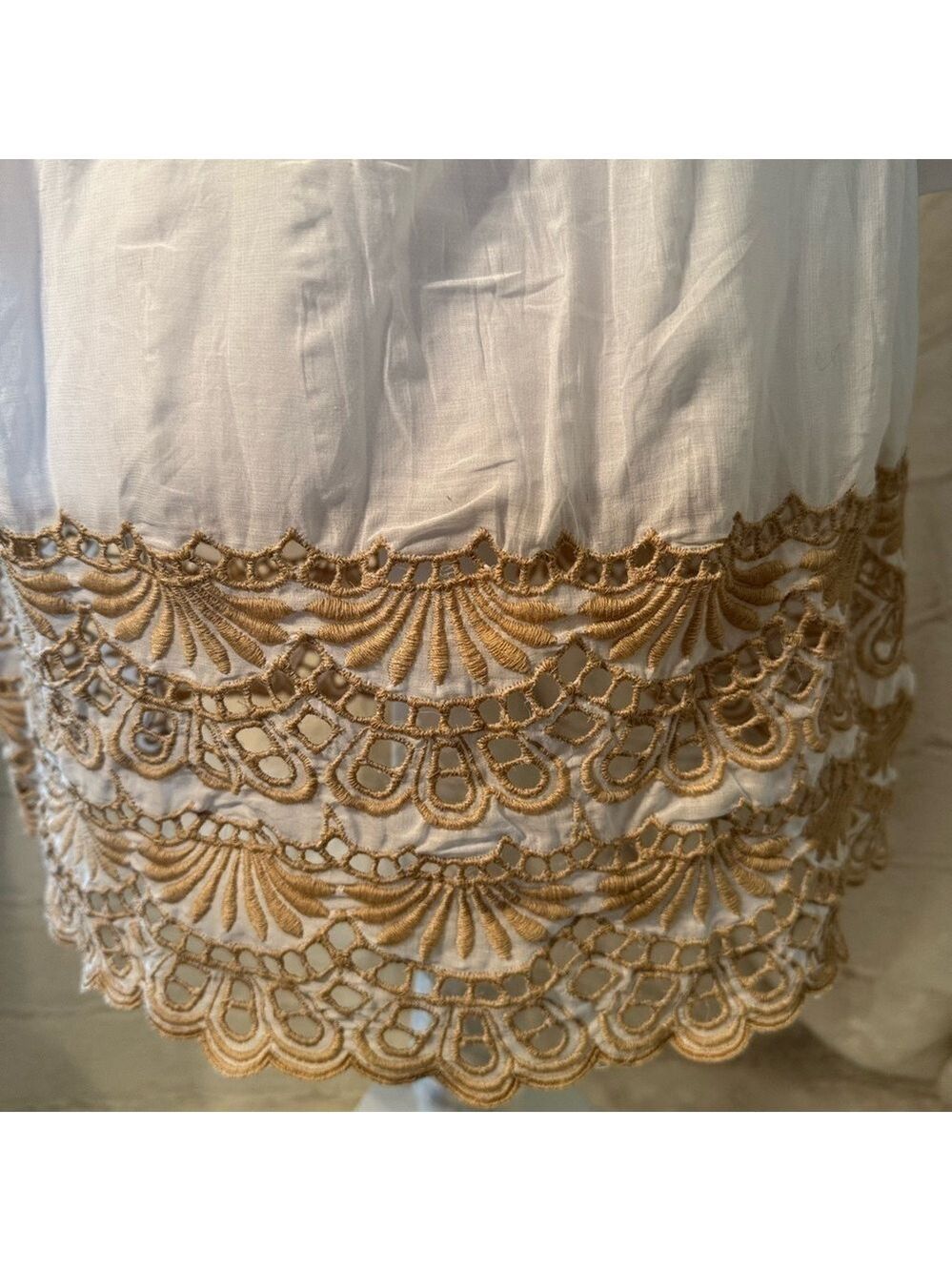 Boston Proper Top with Embroidery Details on bottom and sleeves Size S NWT - Picture 8 of 17